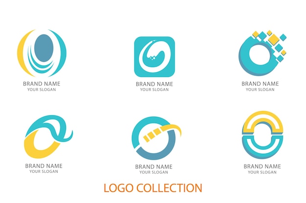 collezione di logo design astratto colorato