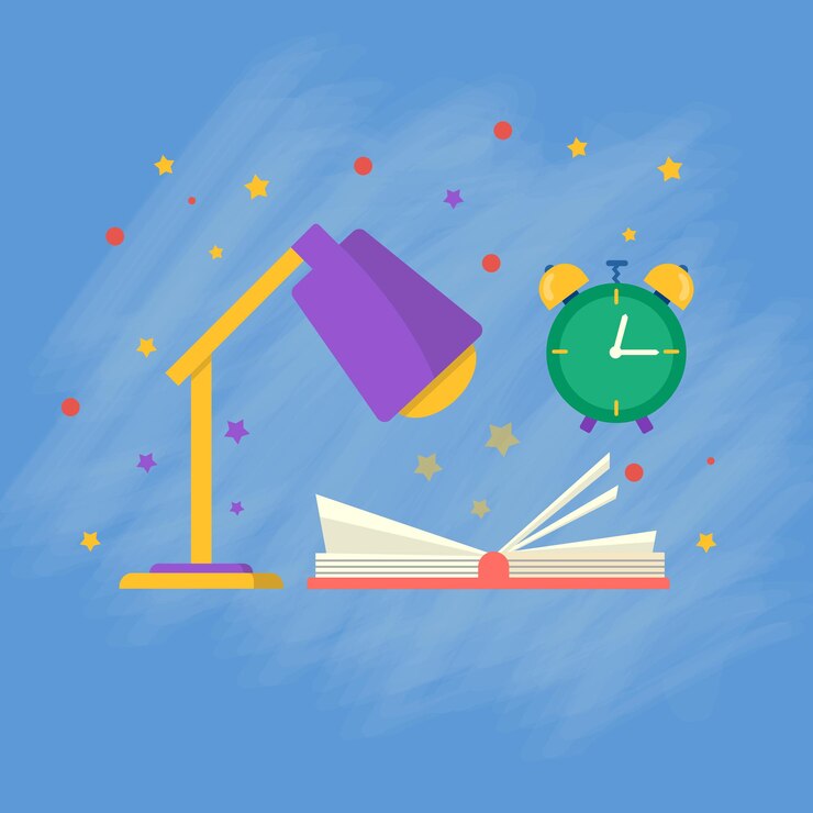 Vettore collezione di materiale scolastico con, libro, quaderno, libri, lampada. vector torna a scuola sfondo, poster con cancelleria. accessori per ufficio.