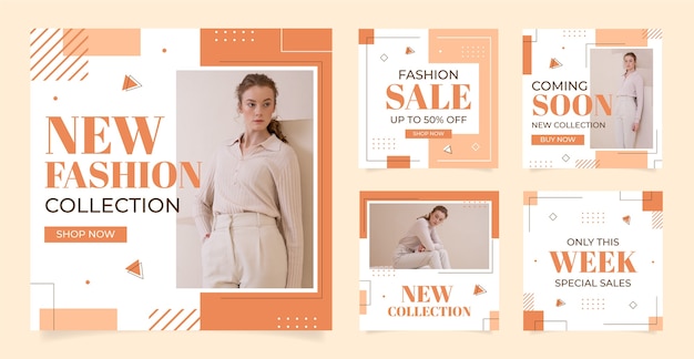 Collezione di moda e raccolta di post di instagram di stile