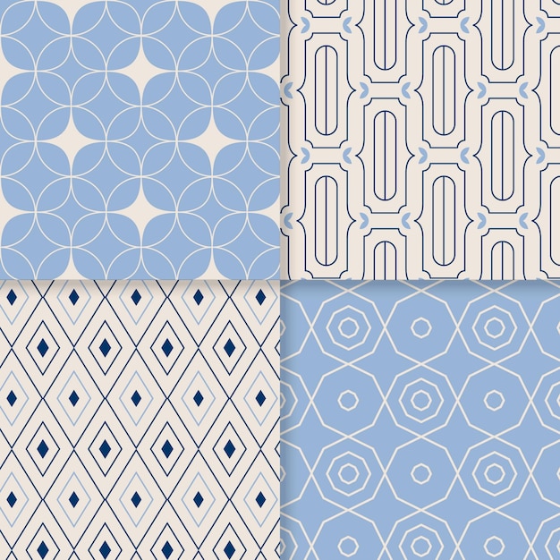 Collezione di modelli arabi lineari piatti