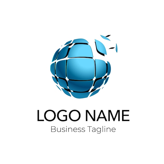 collezione di modelli aziendali di design del logo blu