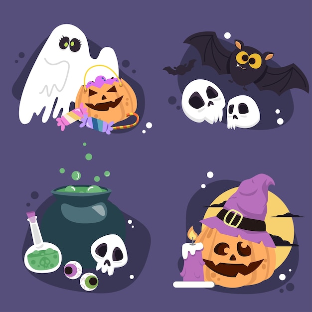 collezione di modelli di Halloween