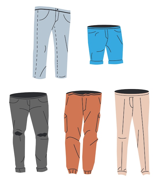 Collezione di modelli di jeans maschili