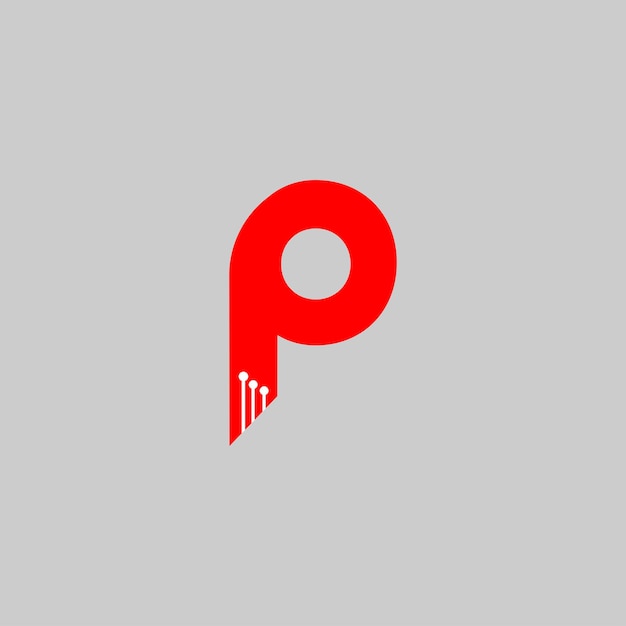 collezione di modelli di logo p flat vector design