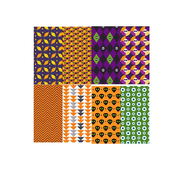 Collezione di modelli geometrici ornamentali art deco senza cuciture di design ricco di lussi orientali ripetibili
