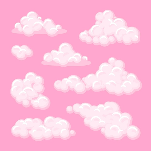Collezione di nuvole disegnate a mano