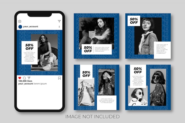 Collezione di post di moda social media