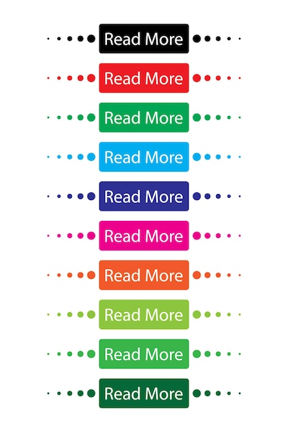 Collezione di Read More Buttons per Web Design e Elementi di Interfaccia