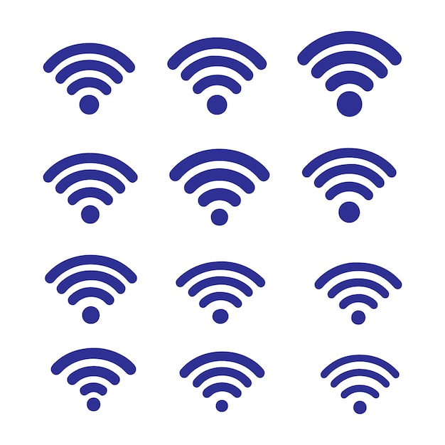 Collezione di set vettoriali di icone Wi-Fi