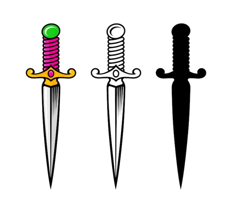 Vettore collezione di spade