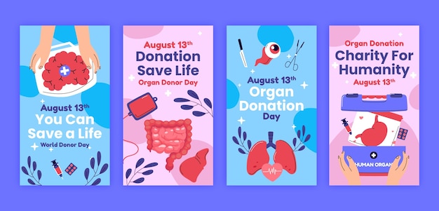 Collezione di storie su Instagram per la Giornata Mondiale della Donazione di Organi