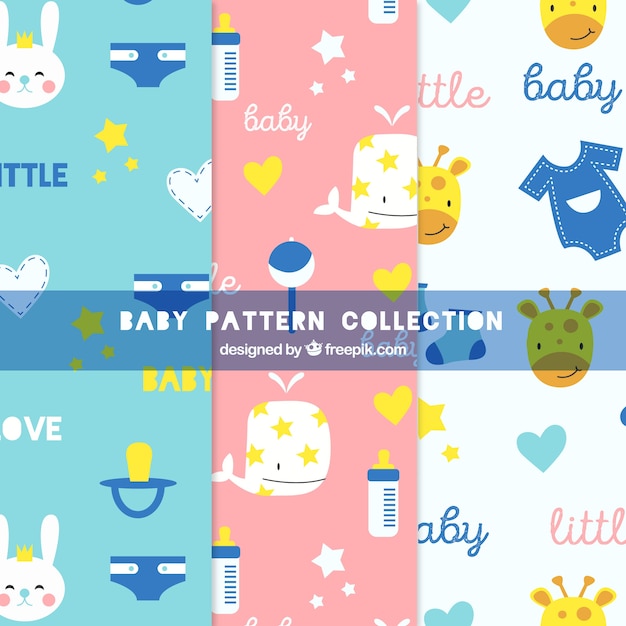 Collezione disegnata di modelli di bambino in mano stile