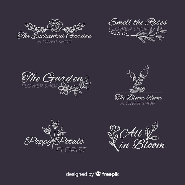 Collezione modello logo fiorista matrimonio