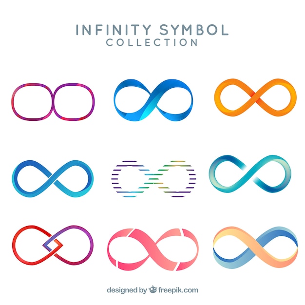 Collezione simbolo infinito colorato
