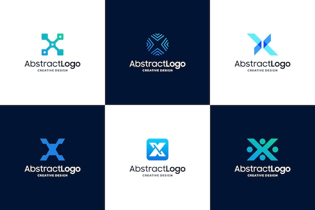Collezioni di logo design di Letter X tech