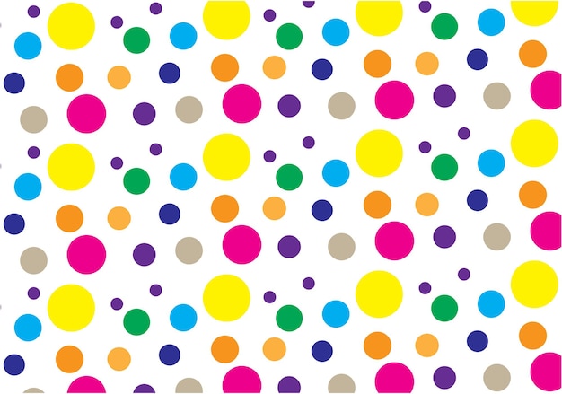 Colorate bolle circolari Polka Dots Disegno di sfondo