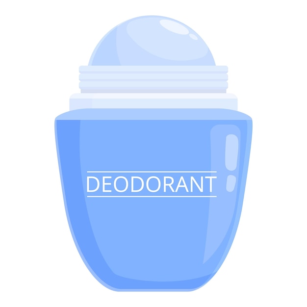 Colore blu deodorante icona cartone animato vettore Spa bellezza faccia