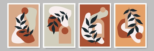 Colore contemporaneo neutro Bauhaus art print set Boho poster minimalist design art boho