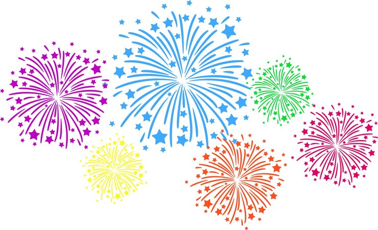 Vettore colore del fuoco d'artificio