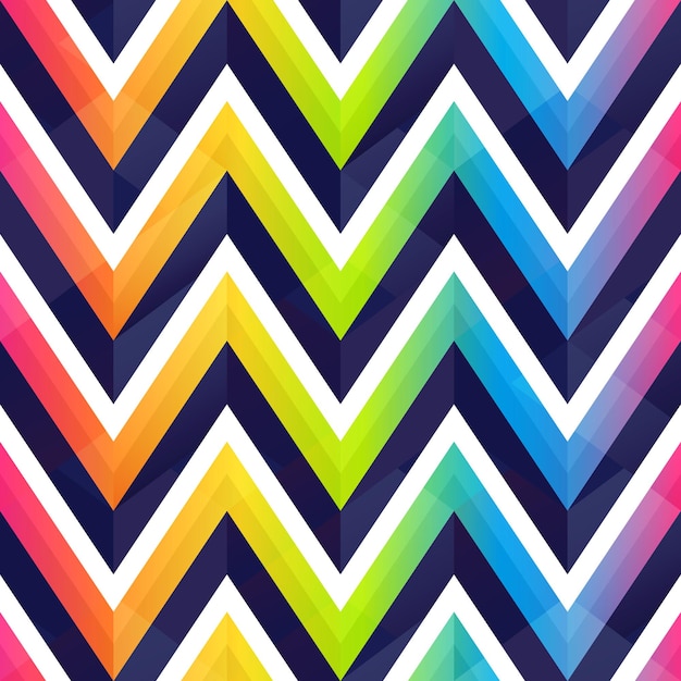 Colore dell'arcobaleno zigzag a disegno senza cuciture