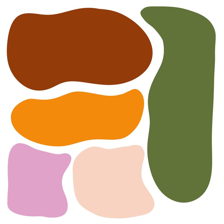 Vettore colore delle forme disegnate a mano per i modelli