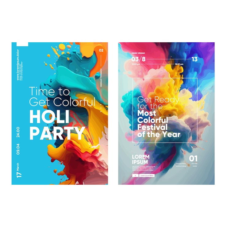 Vettore colore di holi