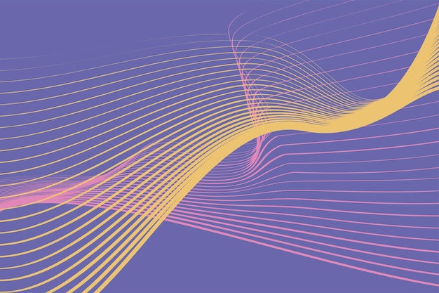 Colore di tendenza banner astratto Sfondo viola rosa giallo Linee lisce geometriche transizioni miscele