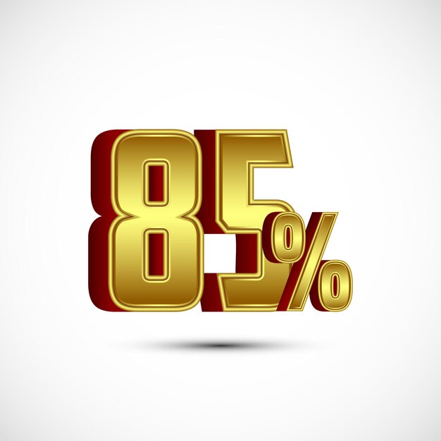 Colore oro 85 Percento sconto 3D etichetta adesivo grande offerta simbolo di vendita etichetta offerta speciale
