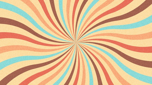 Colore retro Sunburst sfondo con consistenza granulata