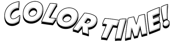 Vettore colore tempo testo banner in bianco e nero doodle carattere su bianco