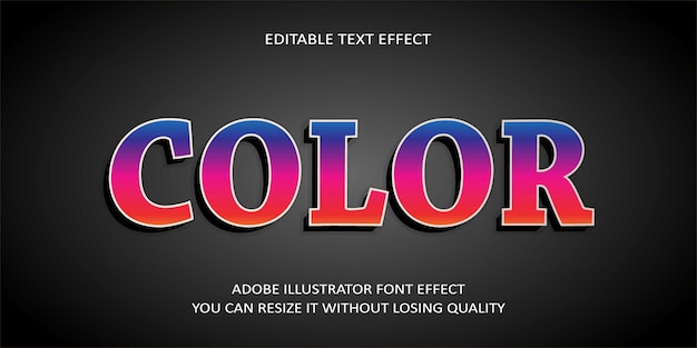 Colore Testo modificabile Effetto
