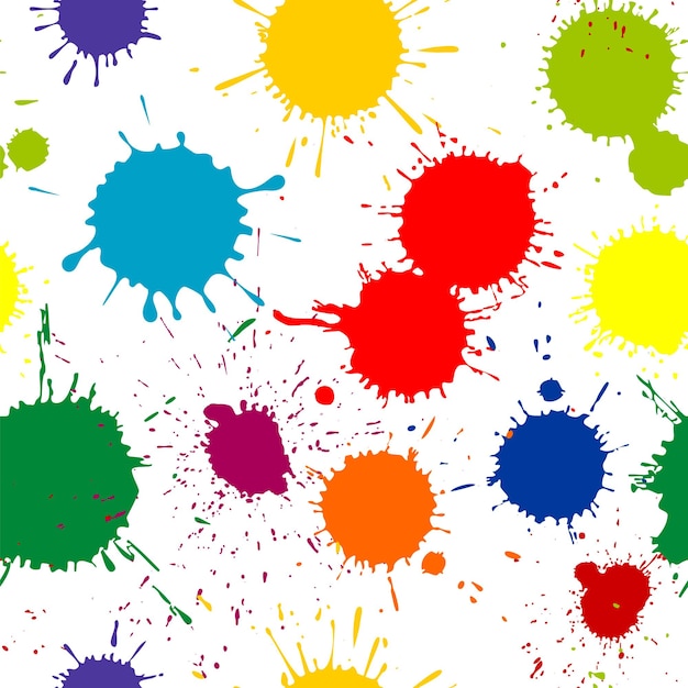 Colore vernice splatter motivo senza giunture Spruzzi di inchiostro