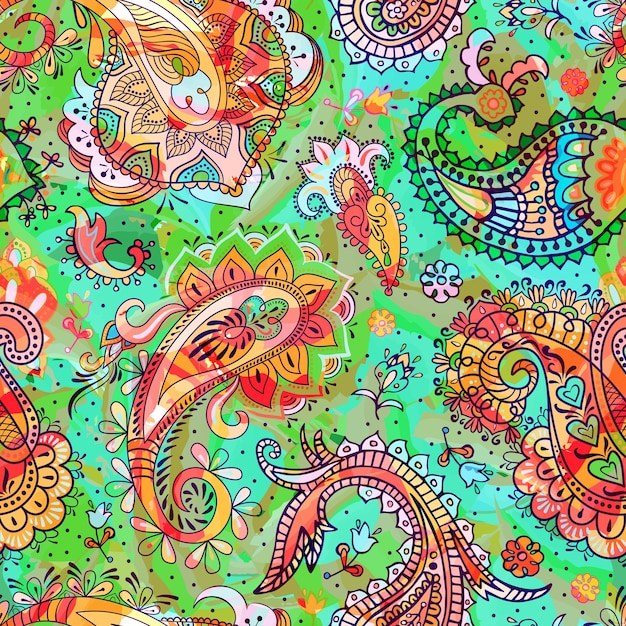 Colorful paisley pattern