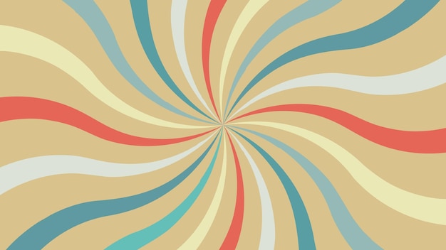 Colori colorati vettori retro zoom raggi solari design classico