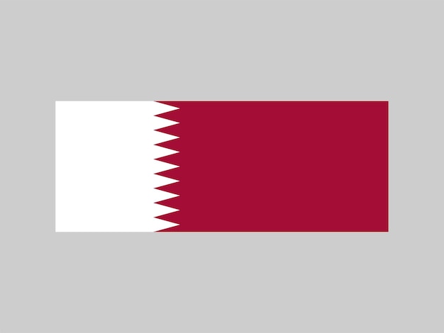 Colori e proporzione ufficiali della bandiera del Qatar Illustrazione vettoriale