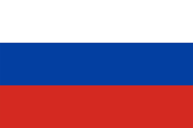 Colori e proporzioni originali della bandiera della Russia Illustrazione vettoriale EPS 10