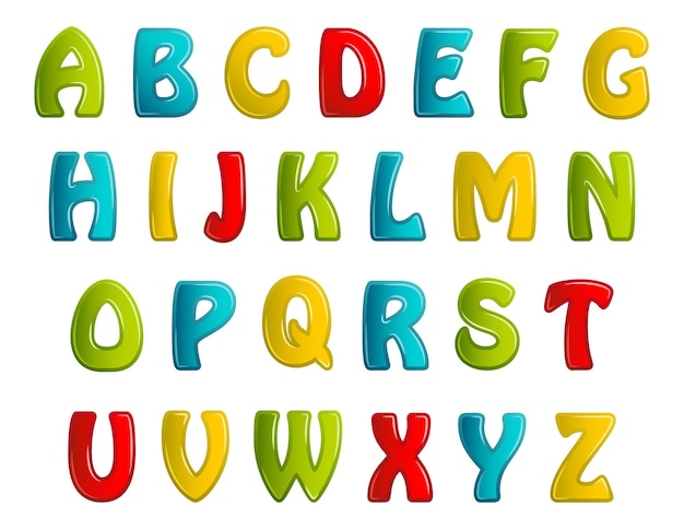 colori lettere lucide caratteri natalizi