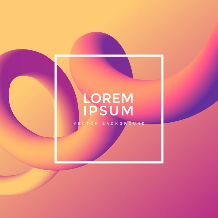 Colori sfumati alla moda con forme fluide astratte.