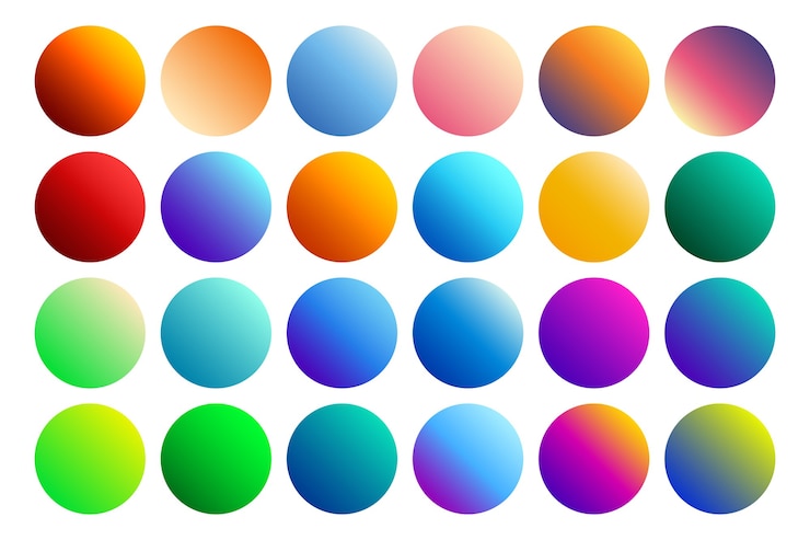 Vettore colori tenui sfumati vibranti e lisci