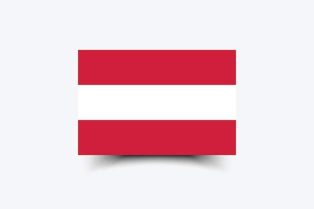 Colori ufficiali della bandiera austriaca e illustrazione vettoriale digitale delle proporzioni