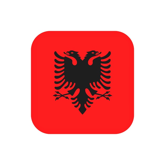 Colori ufficiali della bandiera dell'Albania Illustrazione vettoriale