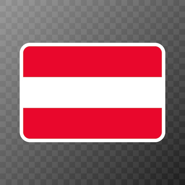 Colori ufficiali della bandiera dell'Austria e proporzione Illustrazione vettoriale
