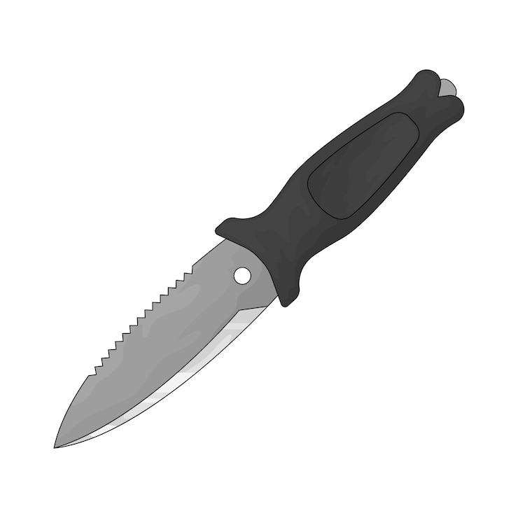 Vettore coltello da immersione