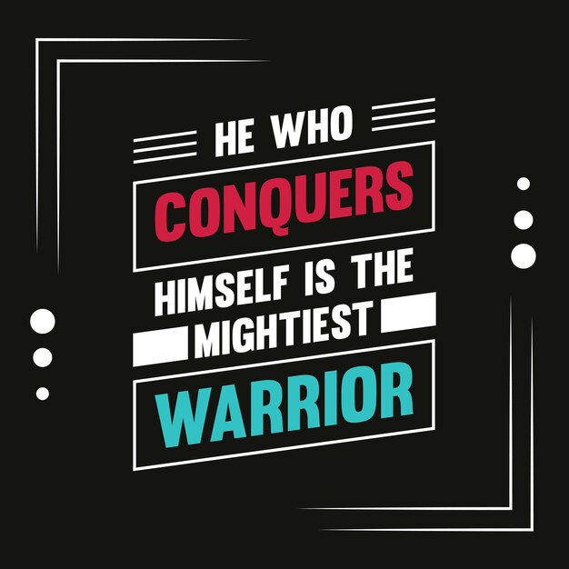 Colui che si conquista t-shirt con citazioni motivazionali