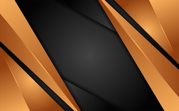 Combinazione arancione dinamica astratta con sfondo nero