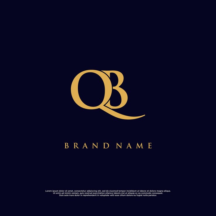 Vettore combinazione moderna di lusso qb logo vettoriale astratto