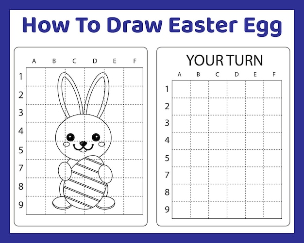 Come disegnare il vettore premium di Pasqua per bambini