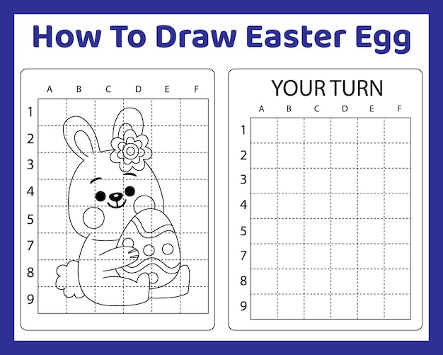 Come disegnare il vettore premium di Pasqua per bambini