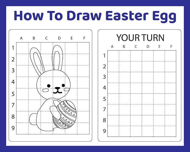 Come disegnare il vettore premium di Pasqua per bambini