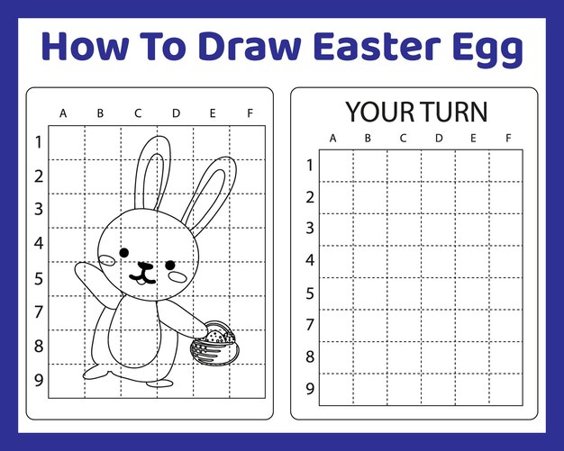 Come disegnare il vettore premium di Pasqua per bambini